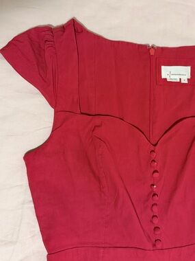 Red Fitted Midi Dress
